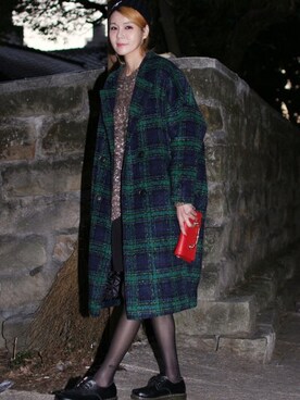 「streetsnap」｜「アイテム（ダッフルコート）」を使った、Miriam Mibaoさん（レディース・163cm）の春コーディネート