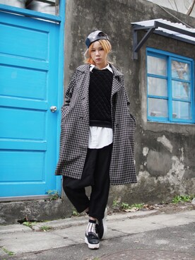 「streetsnap」｜「アイテム（トレンチコート）」を使った、Miriam Mibaoさん（レディース・163cm）の春コーディネート