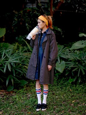 「streetsnap」｜「アイテム（トレンチコート）」を使った、Miriam Mibaoさん（レディース・163cm）の春コーディネート