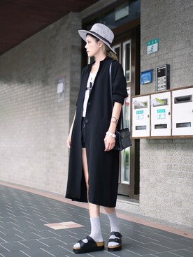「streetsnap」｜「アイテム（トレンチコート）」を使った、Miriam Mibaoさん（レディース・163cm）の春コーディネート