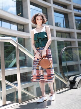 「handmade」｜「アイテム（その他シューズ）」を使った、Miriam Mibaoさん（レディース・163cm）の夏コーディネート
