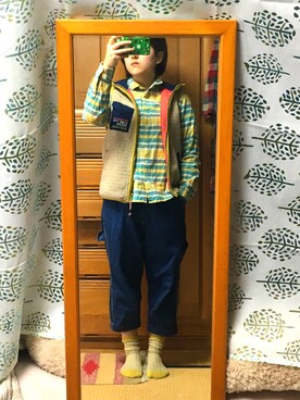 「CUBE SUGAR（キューブシュガー）のアイテム（その他アウター）」を使った、Nyao!さん（レディース・156cm）の春コーディネート