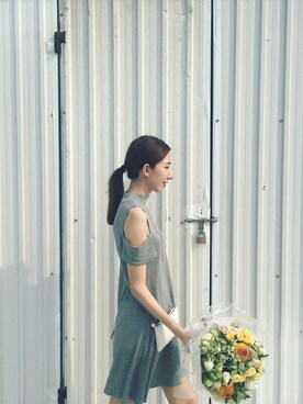 「LOVE」｜「アイテム（ワンピース/ドレス）」を使った、yuyiさん（レディース・168cm）の夏コーディネート