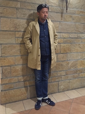 「デニム オン デニム」｜「アイテム（その他アウター）」を使った、Ryugo Saishuさん（メンズ・177cm）の冬コーディネート