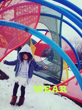 「ボーダーTシャツ」｜a＊boiさん（キッズ・100cm）の春コーディネート