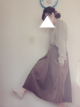 「とろみシャツ」｜「アイテム（その他）」を使った、 ⌘  p  o  n  ⌘さん（レディース・159cm）の秋コーディネート