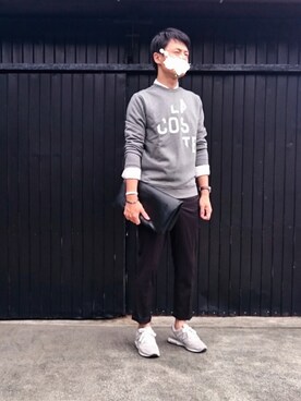 ユウキさんの「T/R PIN STRIPE ANKLE CUT TROUSERS」を使ったコーディネート