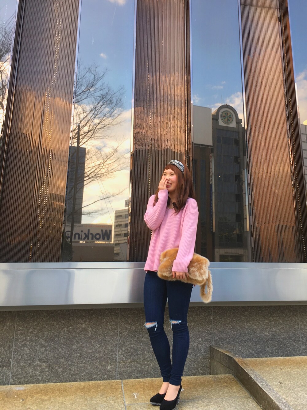 「春コーデ」｜「MURUAのアイテム（ヘアバンド、その他）」を使った、まあこさん（レディース・166cm）の春コーディネートの1枚目の写真