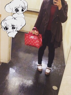 「axes femme（アクシーズファム）のアイテム（トレンチコート）」を使った、asakoさん（レディース・152cm）の秋コーディネート