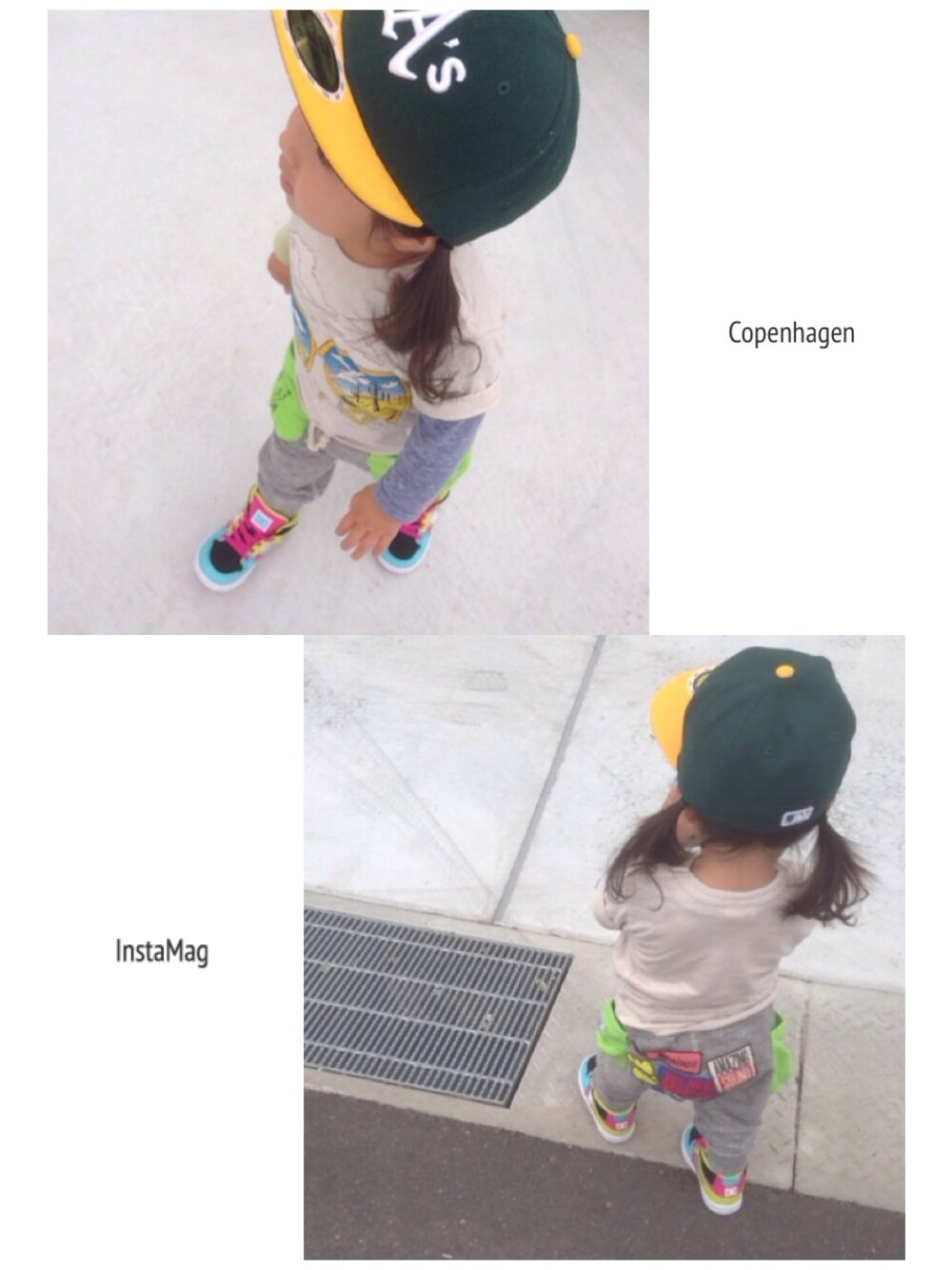 「スウェット、kids、ニューエラ」｜「GROOVY COLORSのアイテム（その他パンツ、グレー系）」を使った、puticoさん（キッズ・90cm）の春コーディネートの1枚目の写真