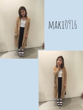 「アイテム（シャツワンピース）」を使った、makiさん（レディース・154cm）の秋コーディネート