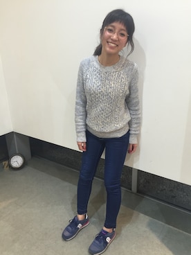 「Saucony（サッカニー）のアイテム」を使った、makiさん（レディース・153cm）の冬コーディネート