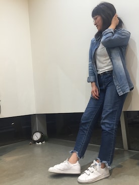 「ANAP（アナップ）のアイテム」を使った、makiさん（メンズ・154cm）の春コーディネート