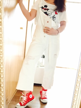 「ミッキーT」｜「アイテム（オールインワン・サロペット）」を使った、SAO❤︎さん（レディース・151cm）の夏コーディネート