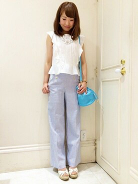 「MINIMUM（ミニマム）のアイテム（パンツ）」を使った、minimum神戸マルイstaffさん（レディース・163cm）の春コーディネート