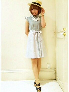 「MINIMUM（ミニマム）のアイテム（ワンピース/ドレス）」を使った、minimum神戸マルイstaffさん（レディース・163cm）の春コーディネート