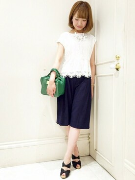 「MINIMUM（ミニマム）のアイテム（パンツ）」を使った、minimum神戸マルイstaffさん（レディース・163cm）の夏コーディネート