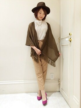 「MINIMUM（ミニマム）のアイテム（パンツ）」を使った、minimum神戸マルイstaffさん（レディース・163cm）の秋コーディネート