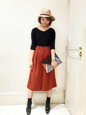 「MINIMUM（ミニマム）のアイテム（パンツ）」を使った、minimum神戸マルイstaffさん（レディース・163cm）の秋コーディネート