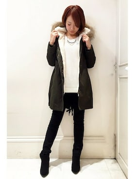 「MINIMUM（ミニマム）のアイテム（パンツ）」を使った、minimum神戸マルイstaffさん（レディース・163cm）の秋コーディネート