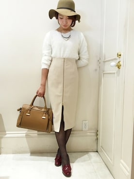 「MINIMUM（ミニマム）のアイテム（スカート）」を使った、minimum神戸マルイstaffさん（レディース・163cm）の秋コーディネート