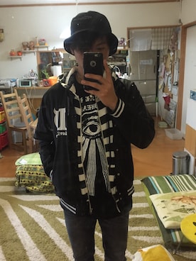 「Deviluse（Deviluse）のアイテム（ジャケット/アウター）」を使った、$HXNさん（メンズ・177cm）の冬コーディネート