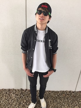 「Deviluse（Deviluse）のアイテム（ジャケット/アウター）」を使った、$HXNさん（メンズ・177cm）の春コーディネート