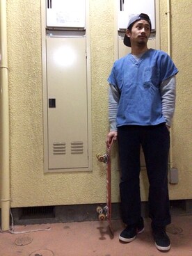 岩井一真さん(メンズ・170cm)の冬コーディネート