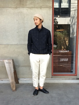 岩井一真さん(メンズ・170cm)の春コーディネート