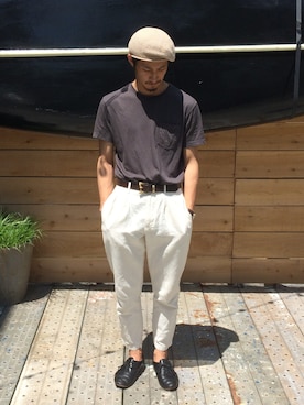 岩井一真さん(メンズ・170cm)の春コーディネート