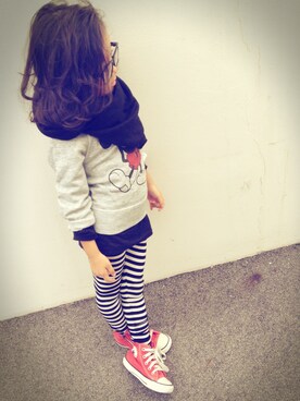 micooさん（キッズ・100cm）の冬コーディネート