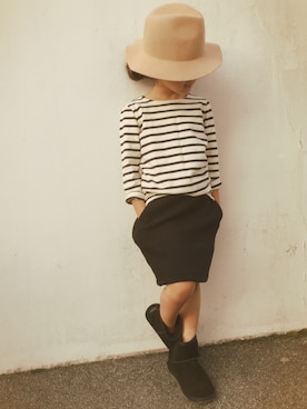 「こども ビームス（コドモビームス）のアイテム（スカート）」を使った、micooさん（キッズ・110cm）の秋コーディネート