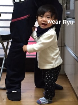 「タートル」｜「アイテム（その他）」を使った、Ryuさん（キッズ・70cm）の秋コーディネート