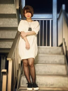 「ゆるニット」｜「アイテム（財布/小物）」を使った、RUUさん（レディース・158cm）の春コーディネート