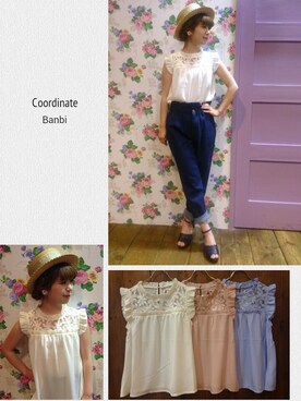 バラのポンパドール　Banbiさんのコーディネート