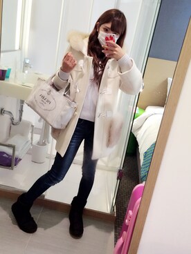 「Rirandture（リランドチュール）のアイテム（ダッフルコート）」を使った、cocoさん（レディース・152cm）の秋コーディネート