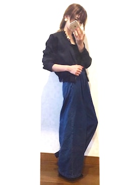 「LILY BROWN（リリーブラウン）のアイテム（ブルゾン）」を使った、cocoさん（レディース・152cm）の夏コーディネート