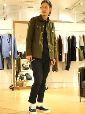 「RED KAP（レッドキャップ）のアイテム（ジャケット/アウター）」を使った、downeyさん（メンズ・180cm）の春コーディネート