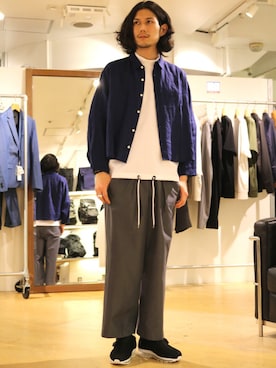 「lot holon（ロットホロン）のアイテム（トップス）」を使った、downeyさん（メンズ・180cm）の春コーディネート