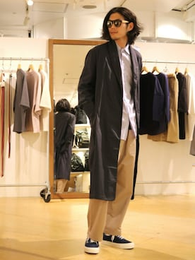 「KOMONO.（コモノ）のアイテム」を使った、downeyさん（メンズ・180cm）の春コーディネート