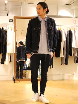 「WISM（ウィズム）のアイテム」を使った、downeyさん（メンズ・180cm）の春コーディネート