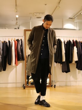「アイテム（MA-1）」を使った、downeyさん（メンズ・180cm・20代）の秋コーディネート