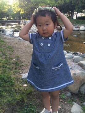 「kladskap（クレードスコープ）のアイテム（ワンピース/ドレス）」を使った、meipanさん（キッズ・100cm）の夏コーディネート