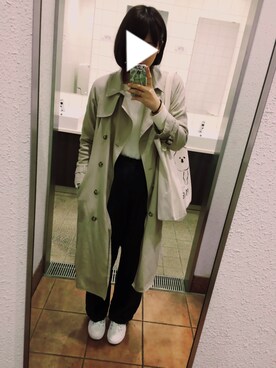 「Samansa Mos2（サマンサ モスモス）のアイテム（トレンチコート）」を使った、R 。さん（レディース・163cm）の春コーディネート
