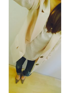 「Ungrid（アングリッド）のアイテム（ニット/セーター、パープル系）」を使った、cocoさん（レディース・160cm）の春コーディネート