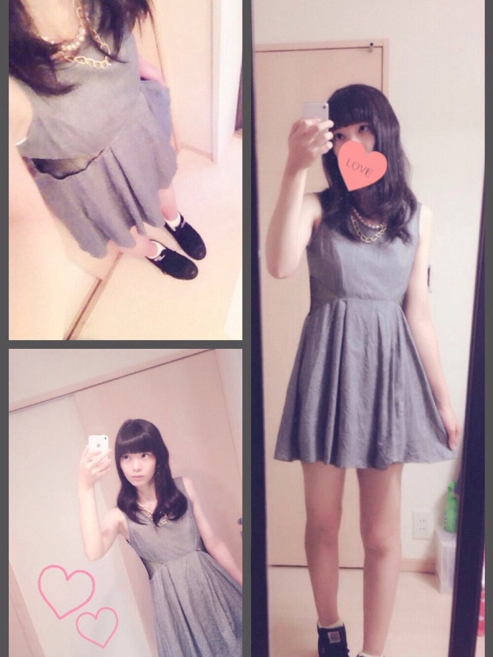 「＃ワンピース、#グレー、#3rd by VANQUISH、#WEARBOOKエントリー」｜「3rd by VANQUISHのワンピース（ワンピース、グレー系）」を使った、Ayuさん（レディース・166cm）の夏コーディネートの1枚目の写真