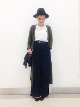 「COCO DEAL（ココディール）のアイテム（ピーコート）」を使った、naomiさん（レディース・156cm）の秋コーディネート