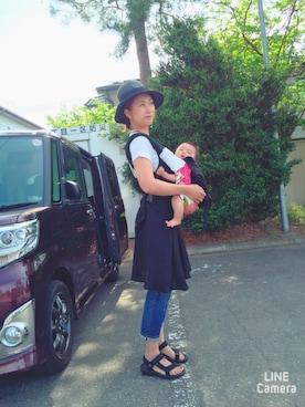 「娘」｜「アイテム（帽子）」を使った、asaminさん（レディース・162cm）の春コーディネート