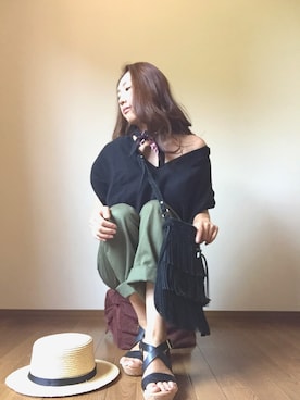「HoneySalon by foppish（ハニーサロンバイフォピッシュ）のアイテム」を使った、asaminさん（レディース・162cm）の夏コーディネート