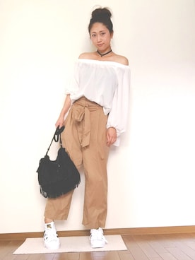 「HoneySalon by foppish（ハニーサロンバイフォピッシュ）のアイテム」を使った、asaminさん（レディース・162cm）の夏コーディネート